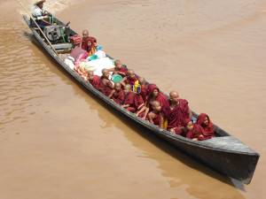 monks inboat